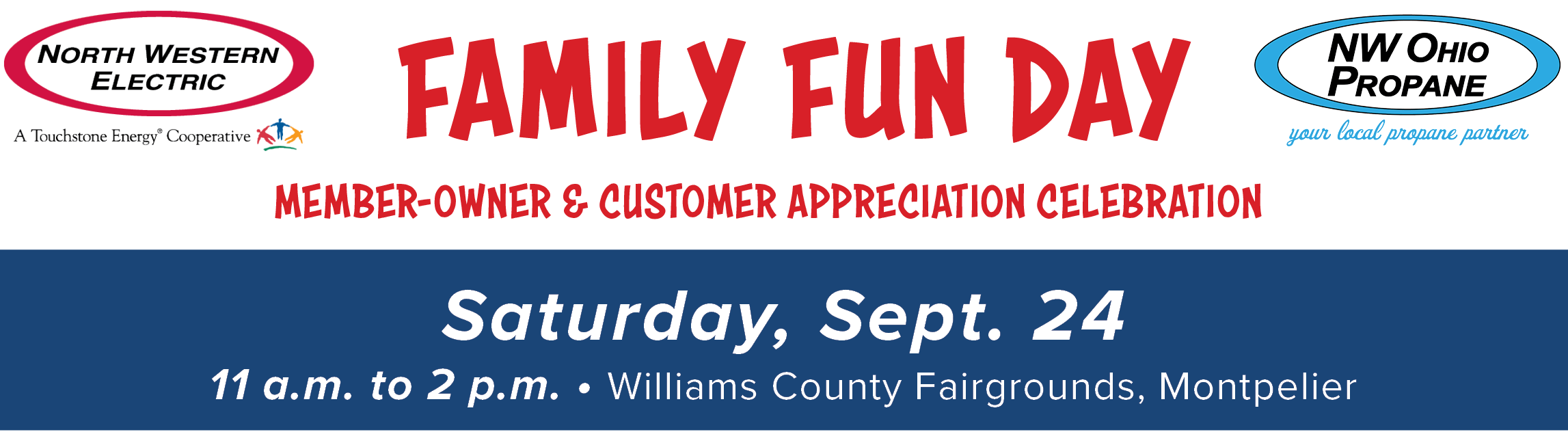 Family Fun Day Header with two logos