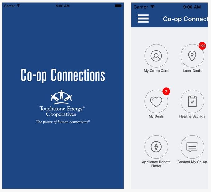 Connections Card App on Mobile Device
